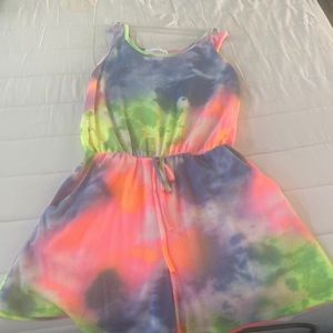Tie dye romper NWOT